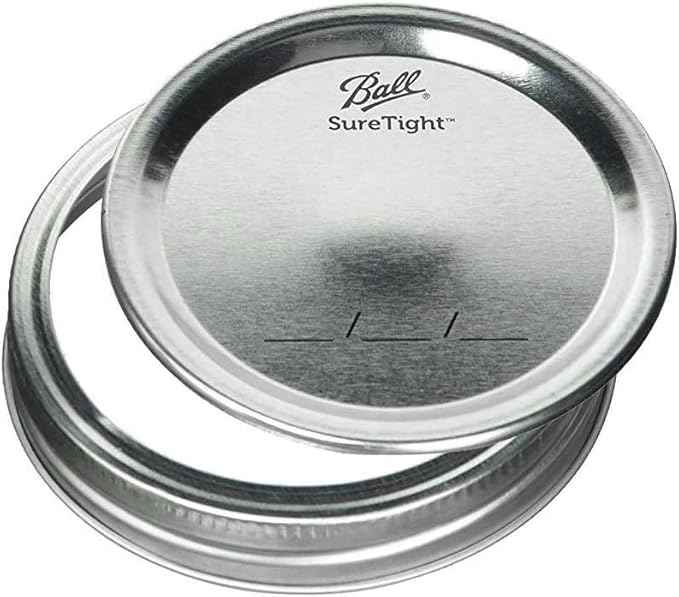 Ball Wide Mouth Glass Mason Jars with Lids and Bands, Used for Canning, Pickling, Juice, Jam, Jelly, Quart Size 32 Ounce (Pack of 2)