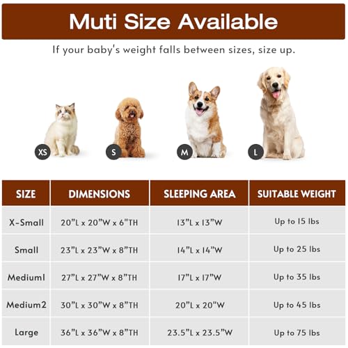 jollyvogue calming anti-anxiety pet bed for small dogs and cats, 20-inch fluffy donut cushion