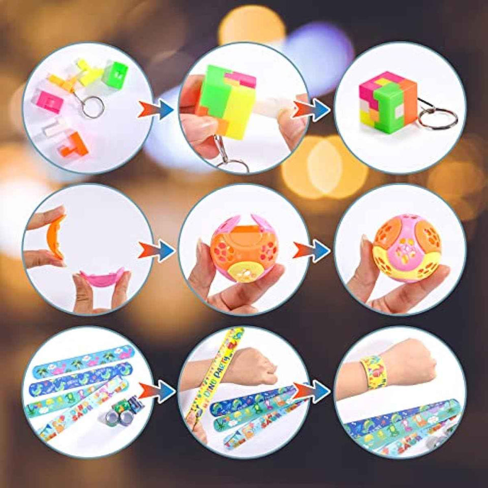 300 PCS Party Favor for Kids Goodie Bags Stuffers, Prize Box Toys for Kids Classroom Bulk, Small Fidget Toys Pinata Fillers, Treasure Chest for Students Rewards, Carnival Prizes, Birthday Gifts
