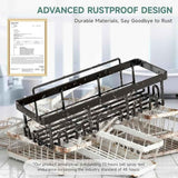 Veken Shower Caddy 6-Pack: Rustproof Design, No Drilling Adhesive Shelves, Bathroom & Kitchen Storage Solution