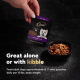 cesar filets in gravy wet dog food rotisserie chicken flavor, filet mignon flavor, and wood-grilled chicken variety pack for adult dogs