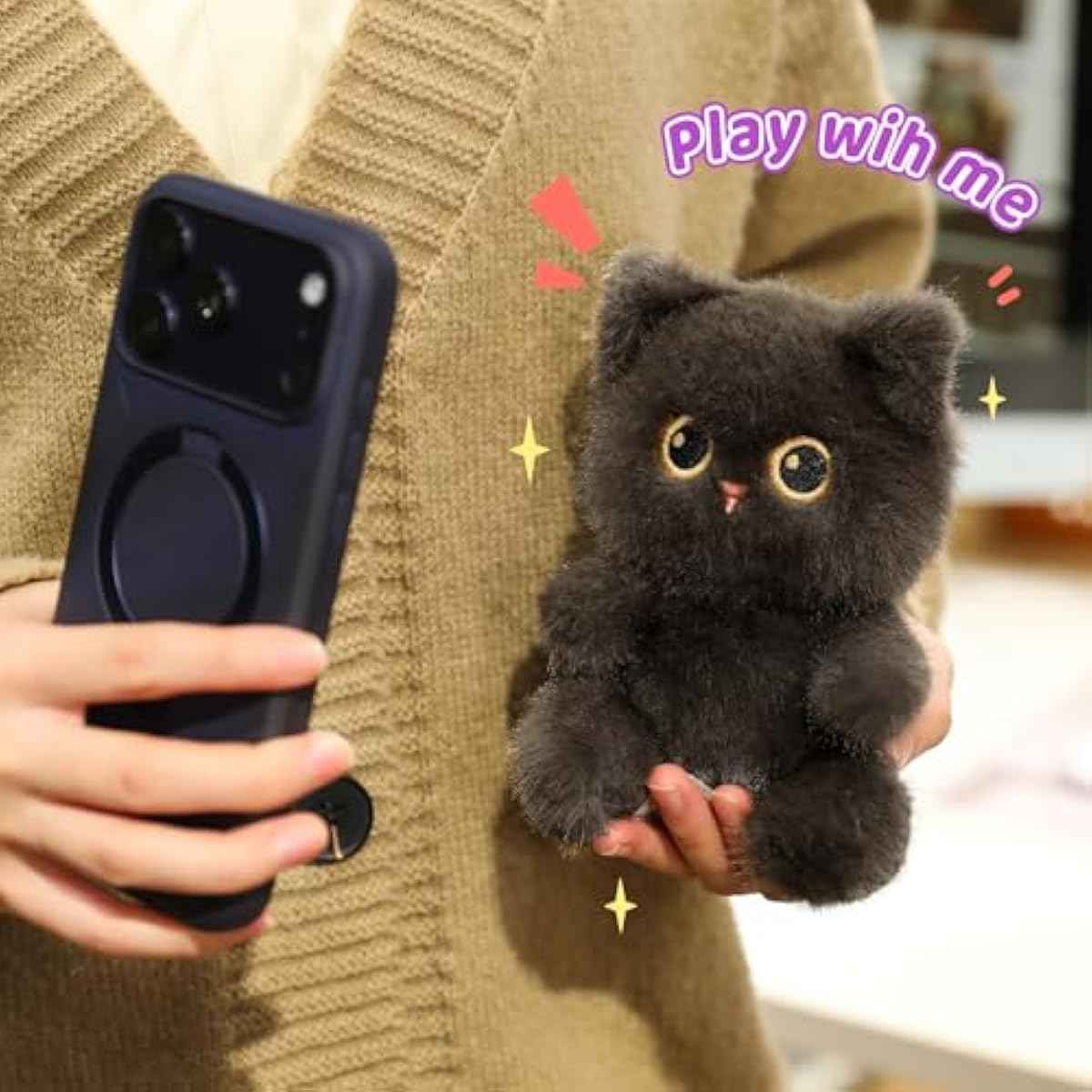 Ditucu grey 6 inch small cute soft plush dolls small plushies toys gifts for kids