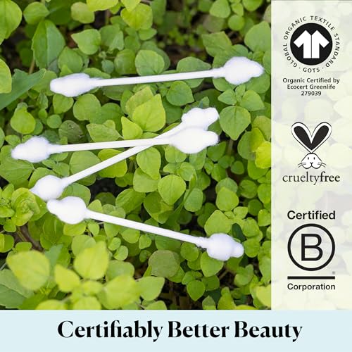 Sky Organics organic baby cotton swabs, 60 count, ultra soft, baby safe tips, strong and durable, hypoallergenic, chlorine free
