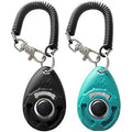 Pet Training Clicker with Wrist Strap - Dog Training Clickers (New Black + Blue)