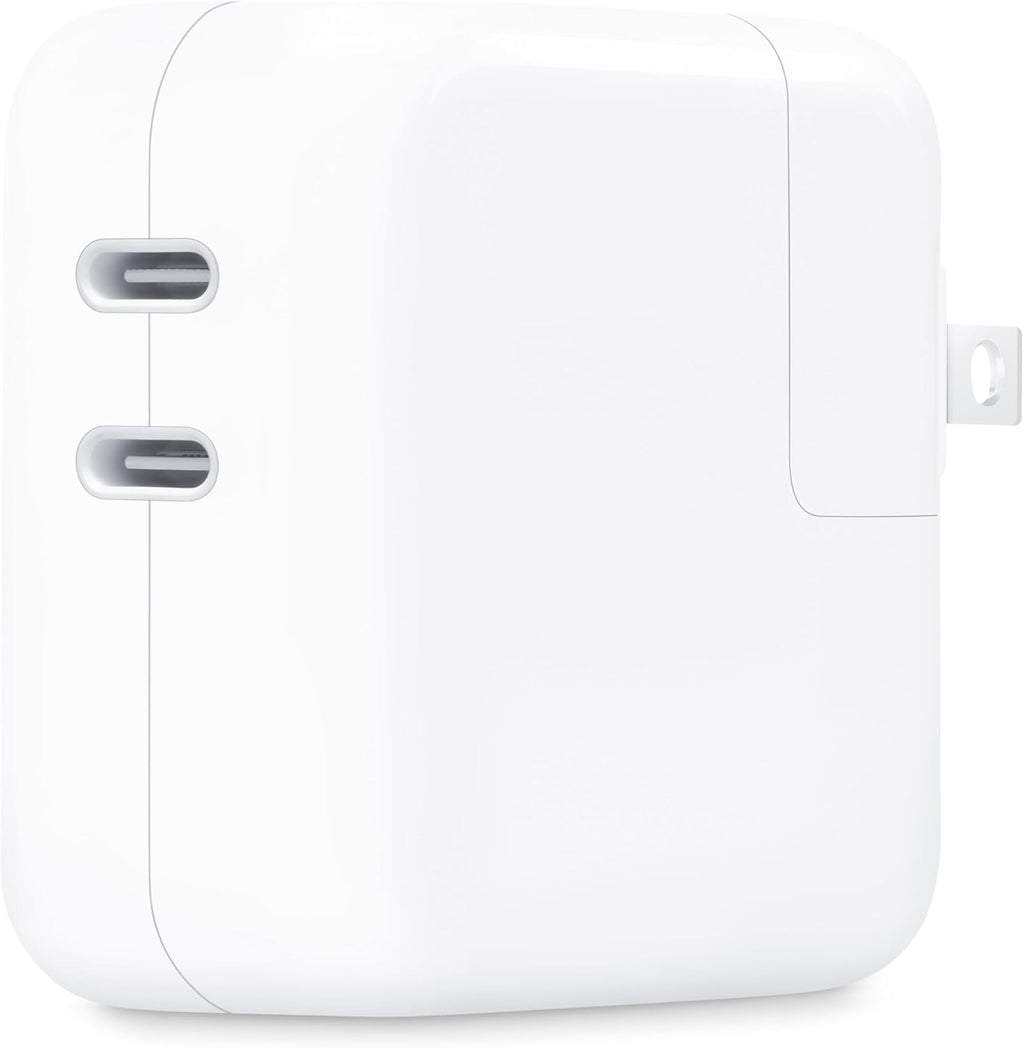 Apple 35W Dual USB-C Port Compact Power Adapter: Fast and Convenient Charging, Type C Wall Charger - ShopUS