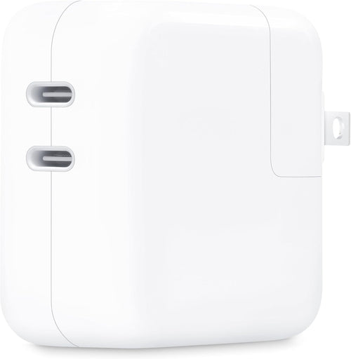 Apple 35W Dual USB-C Port Compact Power Adapter: Fast and Convenient Charging, Type C Wall Charger - ShopUS