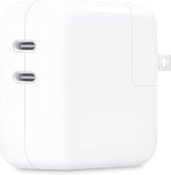 Apple 35W Dual USB-C Port Compact Power Adapter: Fast and Convenient Charging, Type C Wall Charger - ShopUS