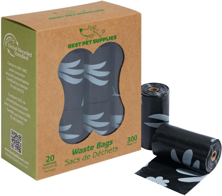 Best Pet Supplies Dog Poop Bags Assorted Colors 150 Bags Leak Proof Tear Resistant Plastic