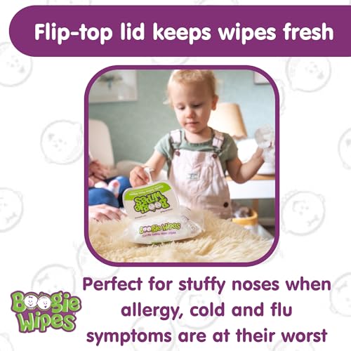 boogie wipes unscented baby wet wipes 180 count pack of 6 vitamin e aloe chamomile natural saline