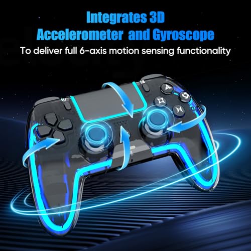 BETMI Wireless PS5 Controller with Hall Effect Joystick, Dual Vibration, and 9 Light Colors