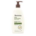 aveeno daily moisturizing body lotion for dry skin, 18 fl oz, paraben free, fragrance free