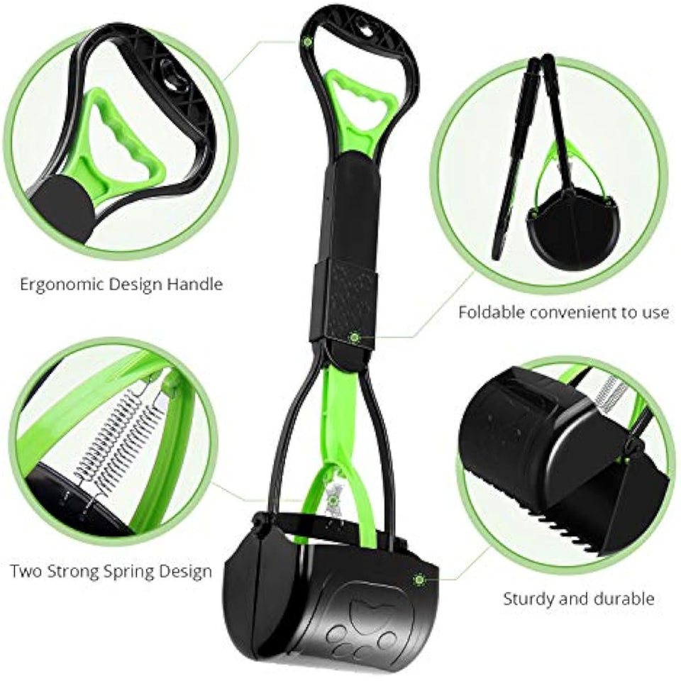 Ppogo Pet Pooper Scooper for Dogs and Cats with Long Handle and High Strength Material