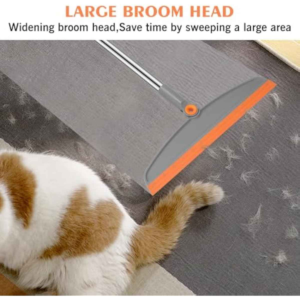 Multifunction Magic Broom, 54 Inch Adjustable Long Handle Silicone Floor Squeegee Broom, Sweep and Scrape 2 In 1 Household Cleaning Brooms for Floor, Bathrooms, Kitchens, Showers, Tile, Pet Hair,Glass