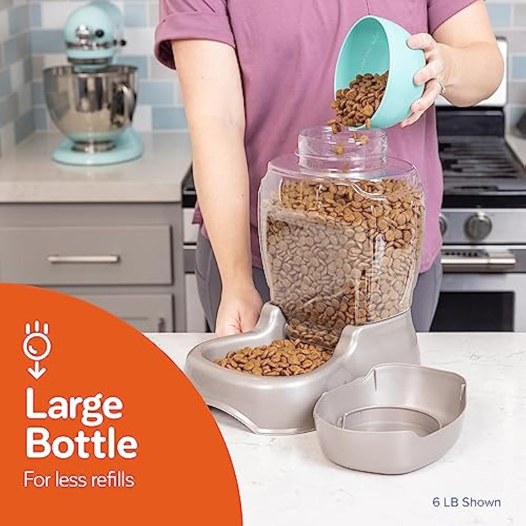 petmate pet cafe feeder dog and cat feeder, 3 sizes, made in usa, pearlescent colors