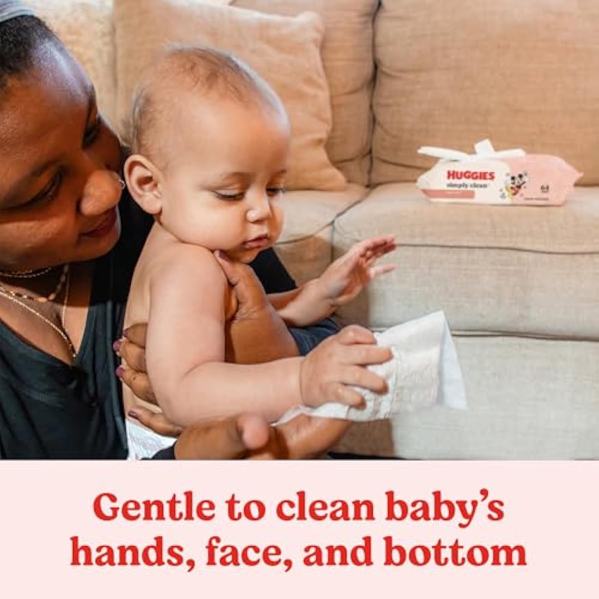 huggies simply clean fresh scent baby wipes, 3 flip-top packs of 64 (192 wipes total) - 3 x 64 count