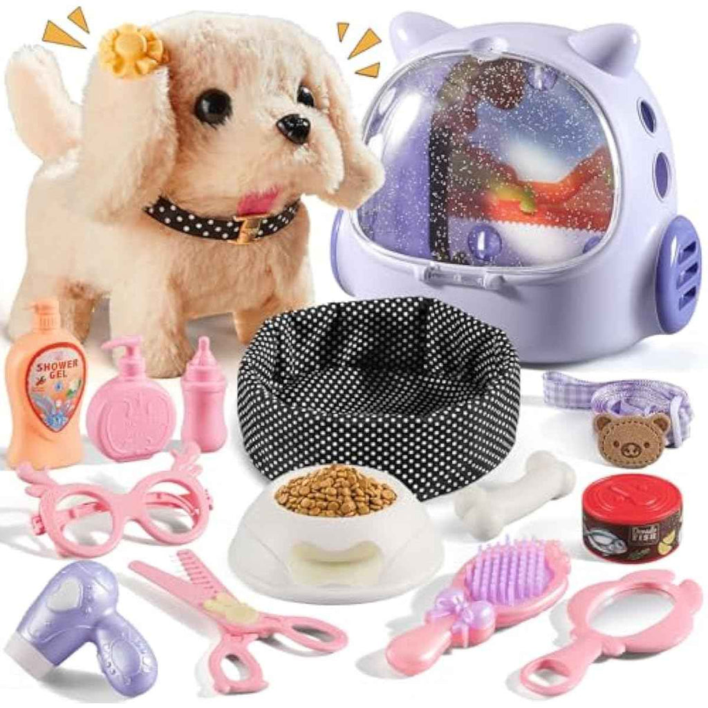 16 pcs robot dog toys for girls kids boys realistic robot puppy toddler gift