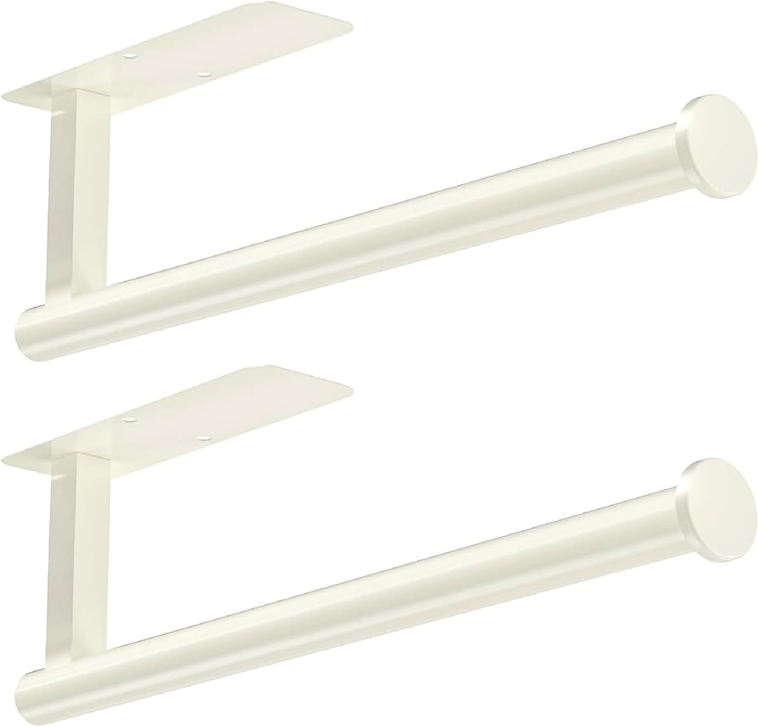 ASTOFLI Paper Towel Holder 304 Stainless Steel, Under Cabinet, Self-Adhesive, Matte Black, 12 Inch, No Drill