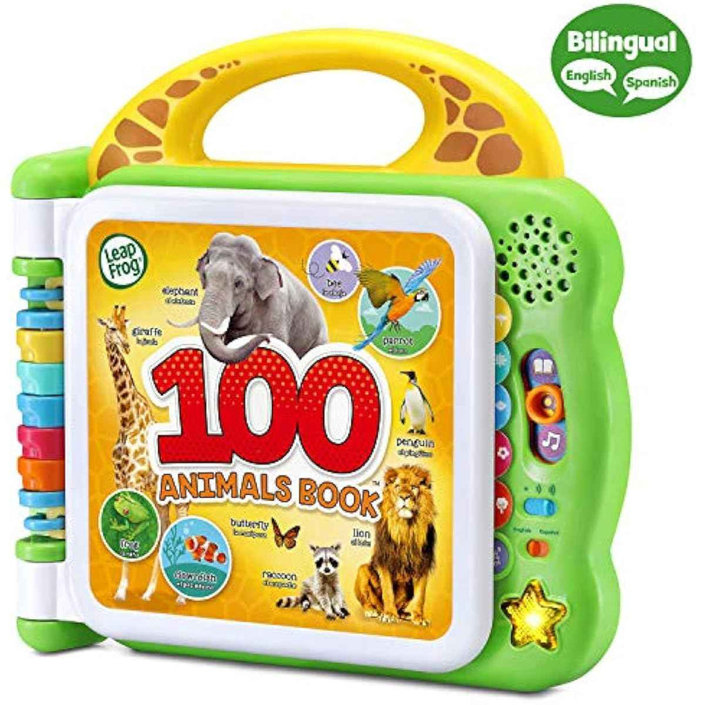 LeapFrog 100 Animals Interactive Learning Book, Green, for 18+ months, 6 double-sided pages, 2 AA batteries required