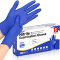 Schneider Nitrile Exam Gloves, Dark Blue, Disposable Gloves, Latex-Free, Powder-Free, Food Safe for, Cooking, Household Use