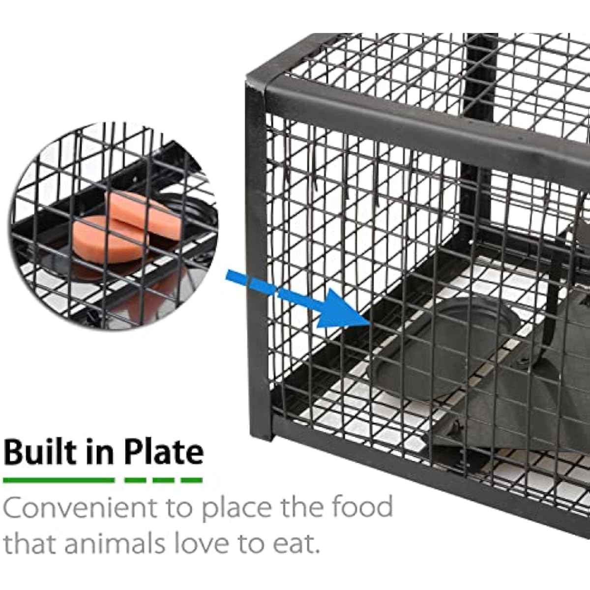 Black 2-pack humane live animal traps for indoors and outdoors - rats, mice, chipmunks, voles and similar-size animals