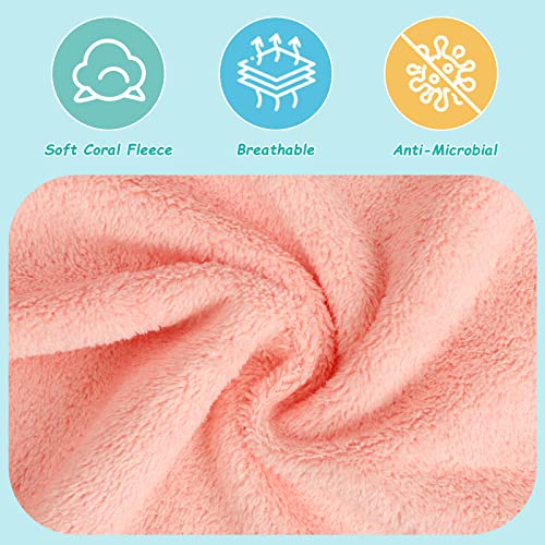 homexcel microfiber coral fleece baby washcloths 24 pack 7x9 inch