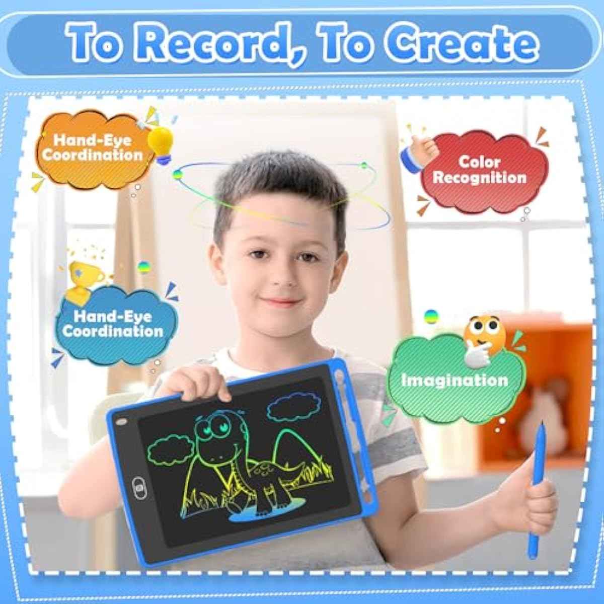 4-Pack 8.5-Inch colorful lcd writing tablet for kids doodle board educational learning toys
