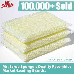 Yellow Premium Non-Scratch All-Purpose Sponges, 12 Dish Scrubbers for Kitchen, Bathroom