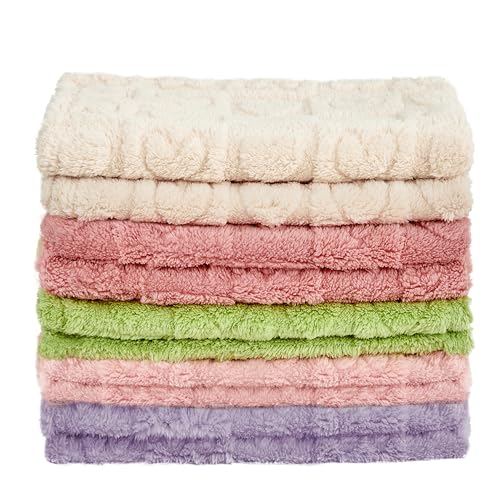 yurhap fleece baby blanket heart checkered ultra soft cozy for girls boys, 30”x40” light pink