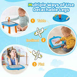 kikidex magnetic drawing board for toddler girl toys learning educational 1 2 3 year old light blue