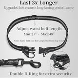 iYoShop hands-free dog leash with zipper pouch and dual padded handles for medium and large dogs (large, 25-120 lbs, black)