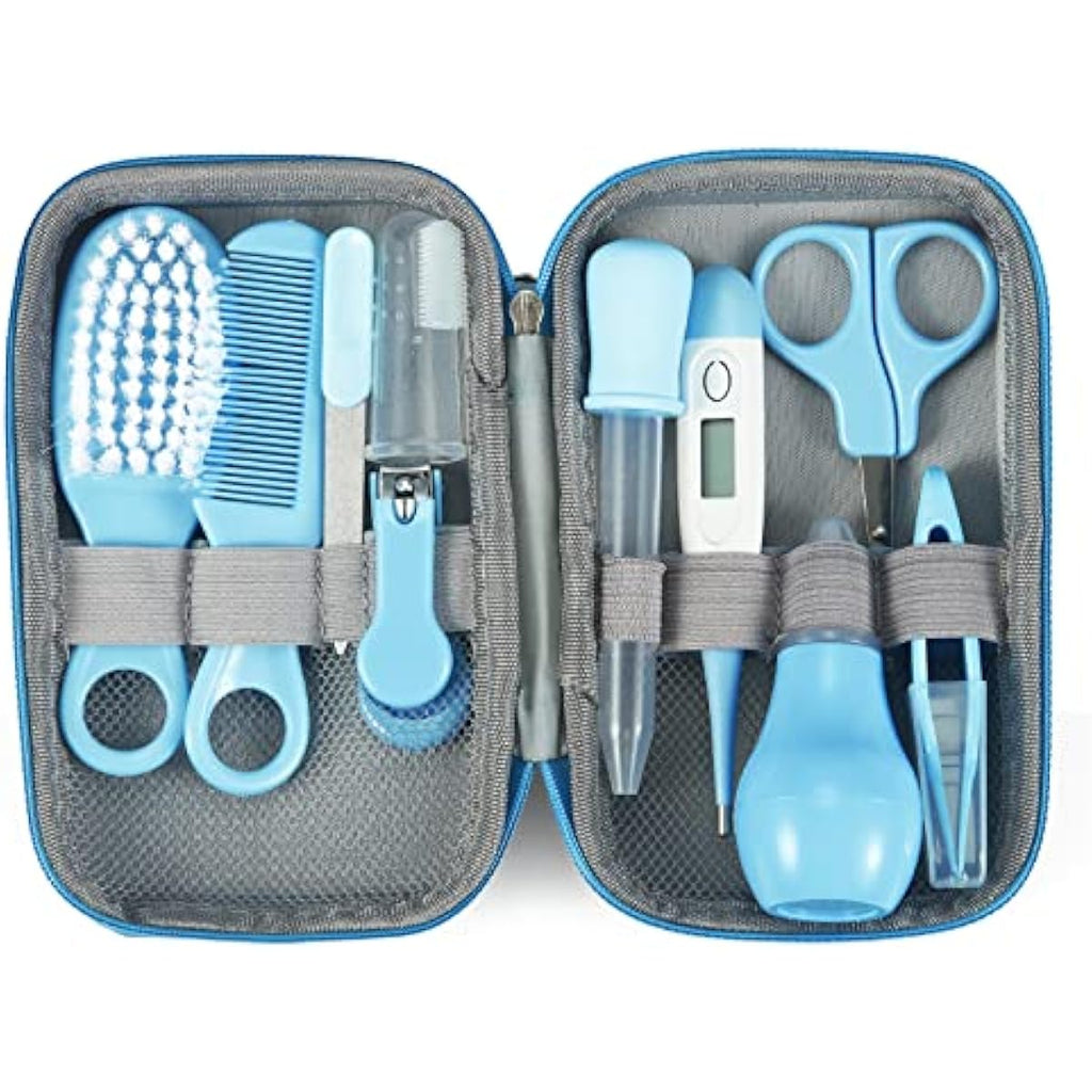 PandaEar Baby Blue Safety Kit for Newborns and Toddlers with Comb, Brush, and More