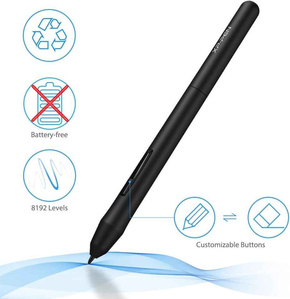 xppen starg640 6x4 inch digital art tablet battery-free stylus pen mac windows chromebook