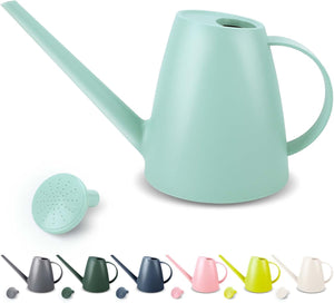 Watering Can for Indoor and Outdoor Plants - Long Spout Water Can for Garden, Flower, House Plants - 1.8L/1/2 Gallon (Green)