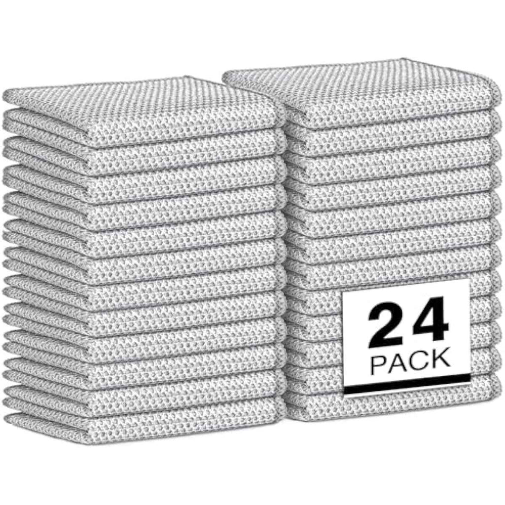 AIDEA Non-Scratch Wire Dishcloth 24-Pack, Washable Dish Rags with No Odor