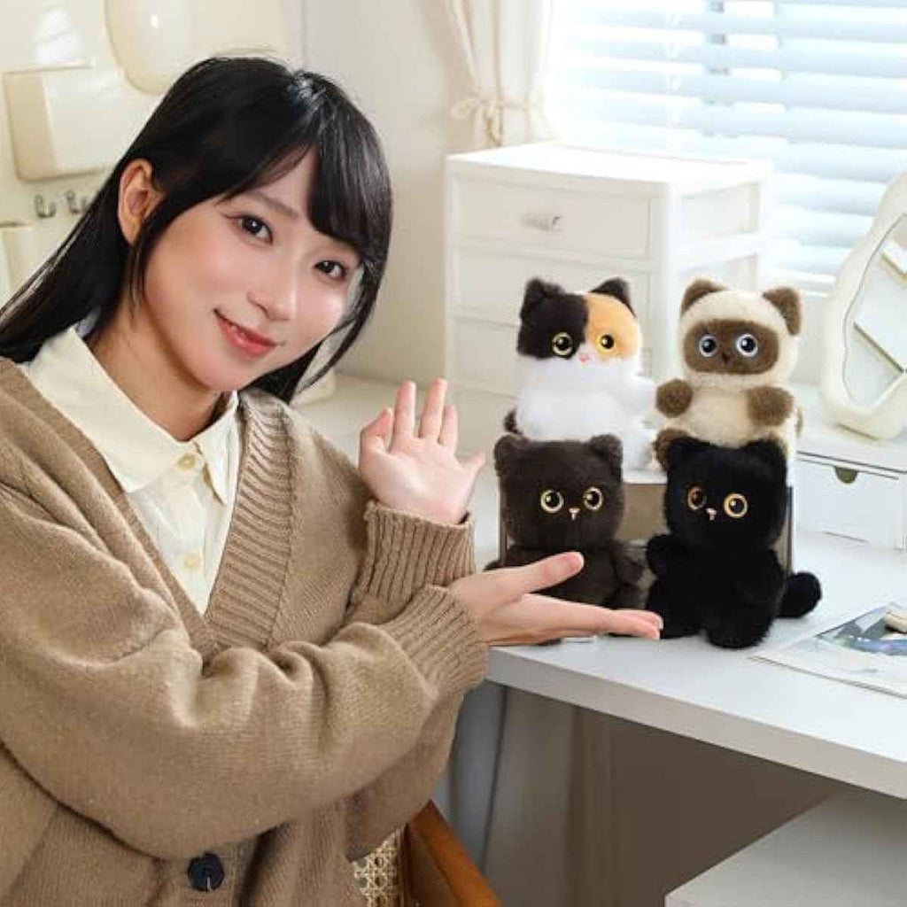Ditucu Cat Stuffed Animals Cute Soft Plush Dolls Small Plushies Toys Gifts for Kids Grey 6 inch