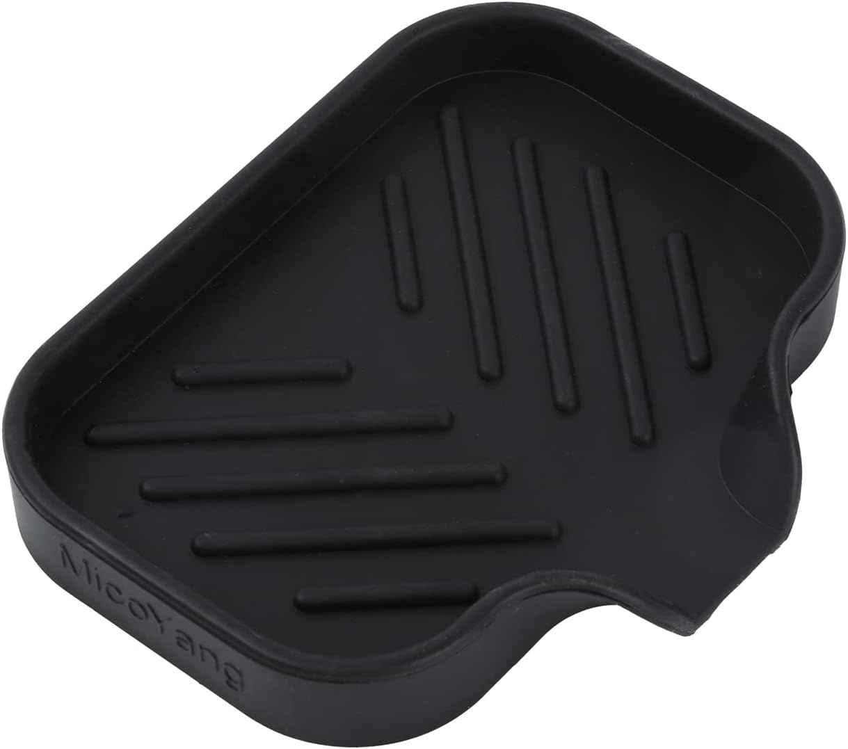 MicoYang Silicone Bathroom Soap Dish with Drain Spout for Sink Organizer and Sponge Holder
