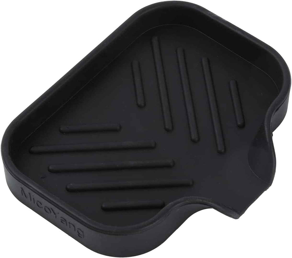 MicoYang Silicone Bathroom Soap Dish with Drain Spout for Sink Organizer and Sponge Holder