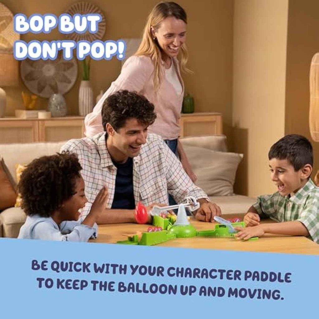 Bluey Keepy Uppy Game, Motorized Toddler Game with Bingo and Chilli Character Paddles, Games for 4+ Year Olds