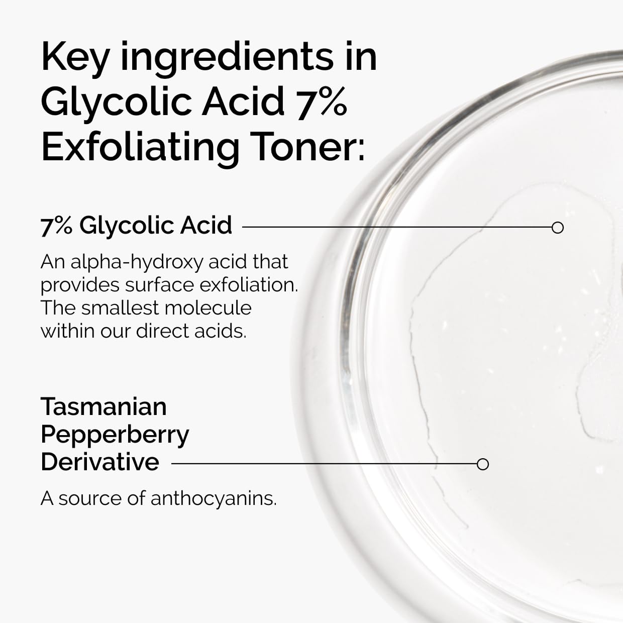 the ordinary glycolic acid 7% exfoliating toner, brightening and smoothing daily toner for uneven skin tone