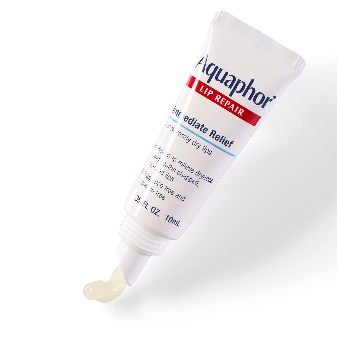 Aquaphor Lip Repair Ointment 0.35 Tube Pack of 2 Moisturizing Lip Balm for Sensitive and Very Dry Chapped Lips
