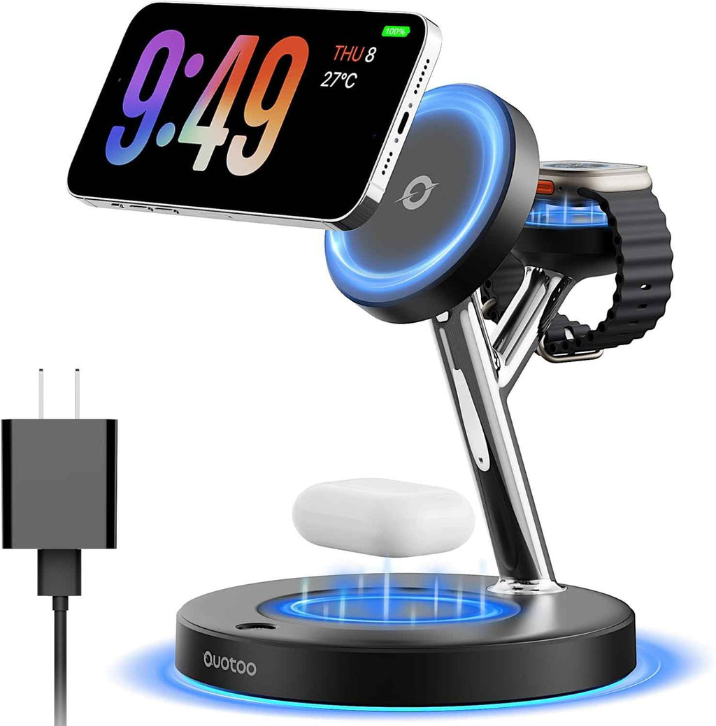 2026 3 in 1 apple charging station with magsafe for iphone 17 16 15 and airpods wireless charger