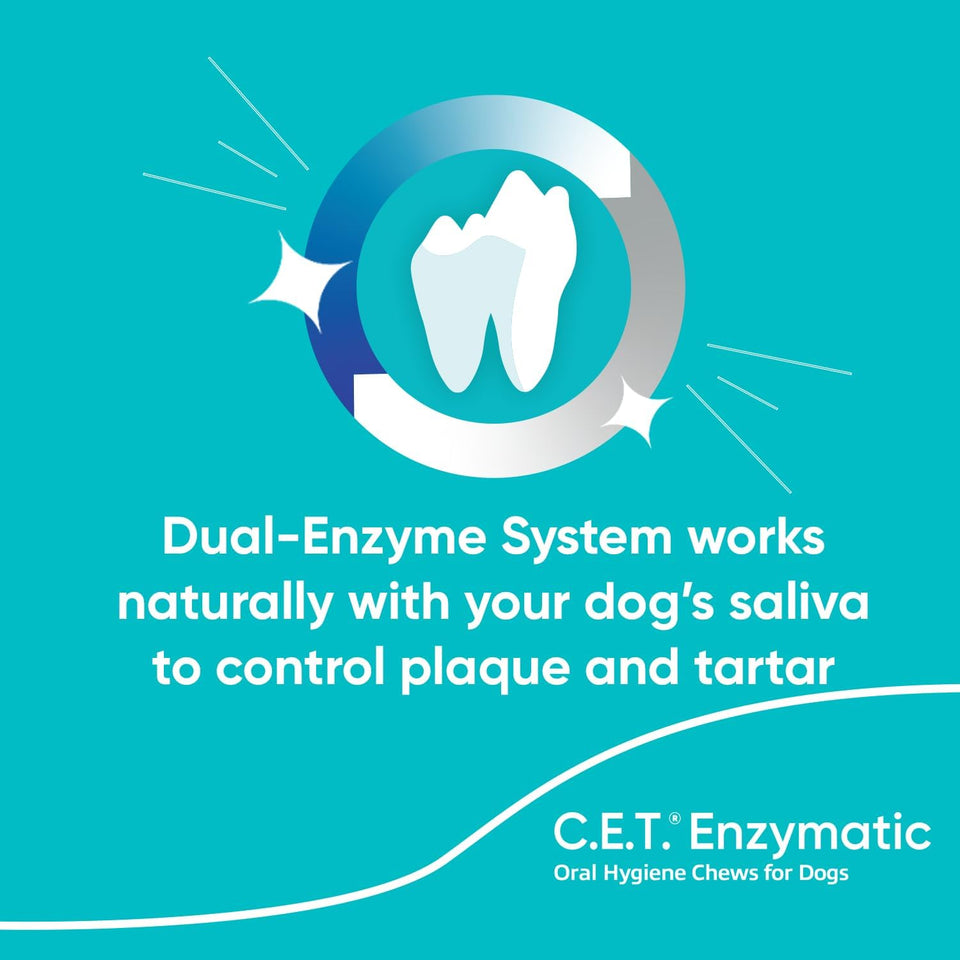 C.E.T. Oral Hygiene Chews for Large Dogs (30 count, Chicken Flavor)