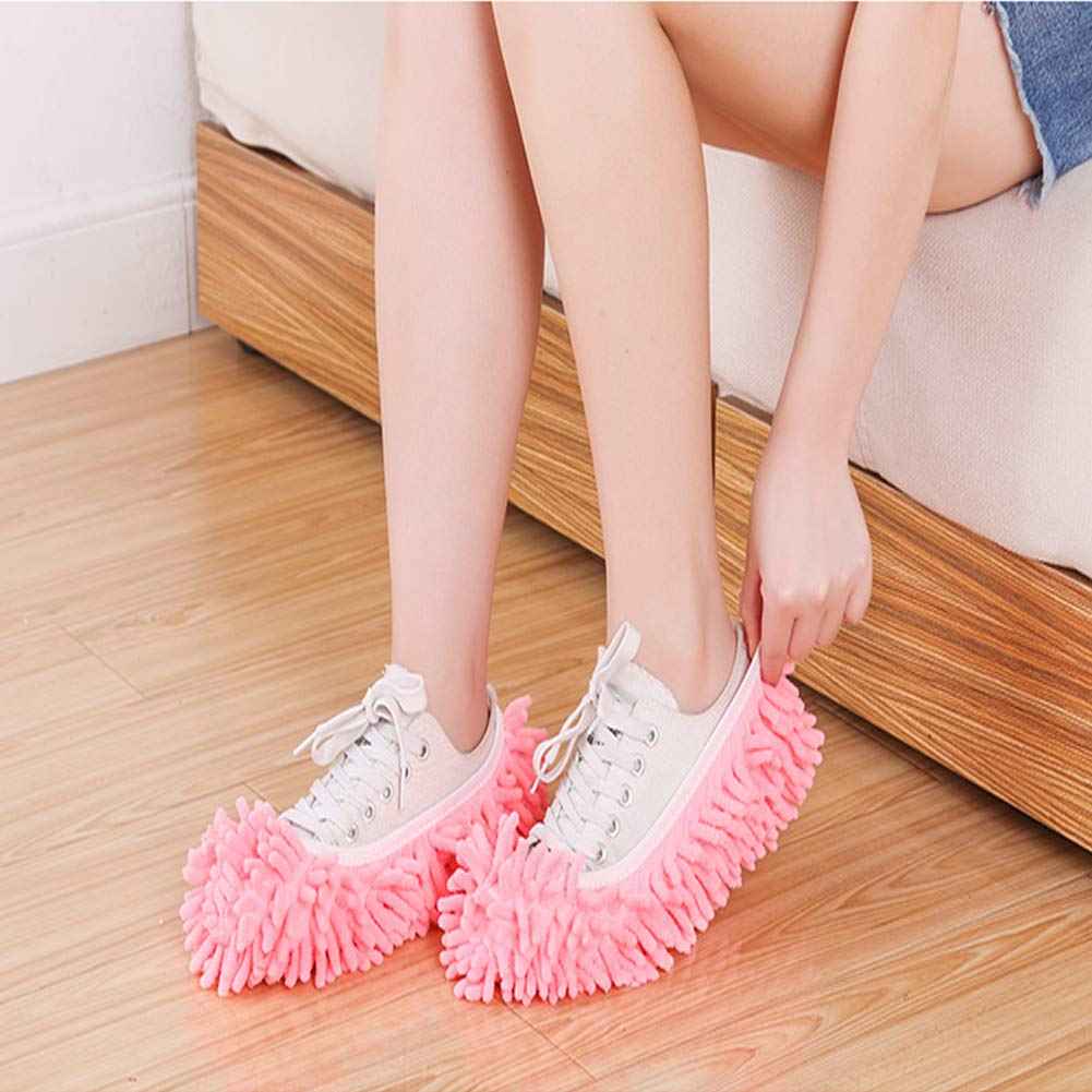 microfiber mop slippers shoes set for men women kids comfortable soft washable reusable free size fits most shoes
