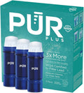 PLR Plus Water Filter Replacement for Pitchers & Dispensers, 6-Month Supply, 3 Count, Blue (PPF951K3)