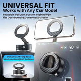 BISART Vacuum Magnetic Car Phone Holder – 360° Rotatable, Reinforced 96LBS Suction Cup Mount Compatible with MagSafe for iPhone & Android, Portable for Car, Gym & Mirror (A7-Black)