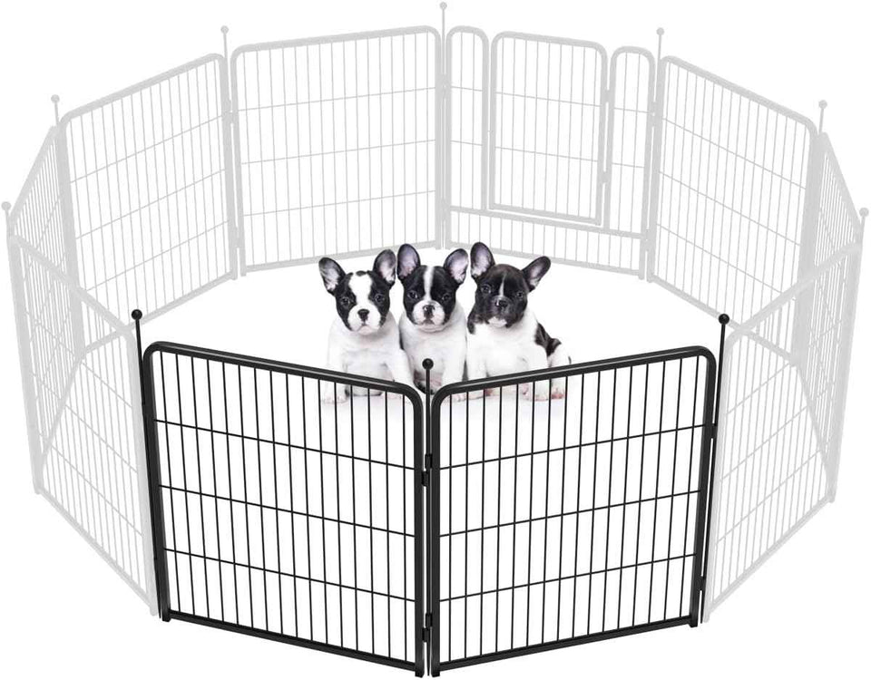 FXW Rollick Unleashed Dog Playpen for Indoor, Yard, RV Camping, 24 inch 8 Panels for Small and Puppy Dogs, Black│Patented