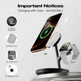 Magnetic Charger for iPhone Charging Station, Mag-Safe Phone Charger for iPhone 17 16 15-12 Series ，for Airpods Apple Watch and Phone Charging Stand