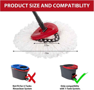 4-pack ocedar easywring spin mop replacement heads for household cleaning