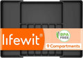 Lifewit Large Silverware Drawer Organizer, Expandable Utensil Tray for Kitchen, BPA Free Flatware and Cutlery Holder, Adjustable Plastic Storage for Spoons Forks Knives, Large, Black