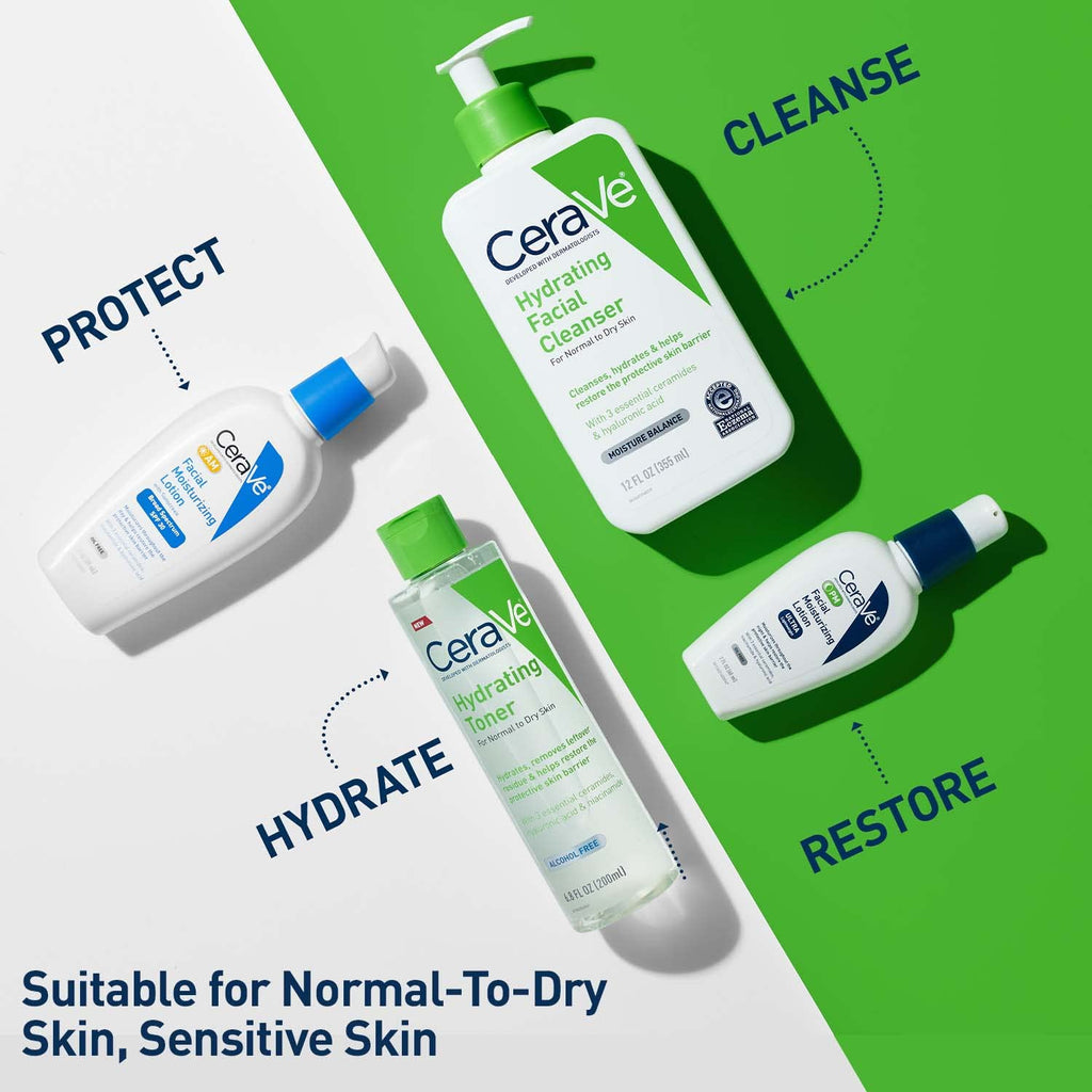 ceraVe Hydrating Toner for Sensitive Dry Skin, 6.8 Fl Oz, Fragrance-Free, Non-Comedogenic